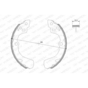 Комплект тормозных колодок для SUZUKI LIANA(ER) <b>WEEN 152-2123</b>