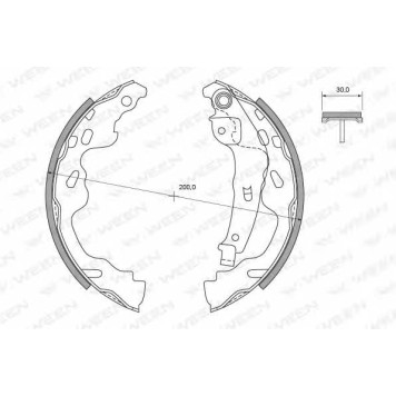 Комплект тормозных колодок для CITROEN C1(PM#,PN#) / OPEL AGILA(B) / PEUGEOT 107 / SUZUKI SPLASH, SWIFT(EZ,MZ) <b>WEEN 152-2136</b>