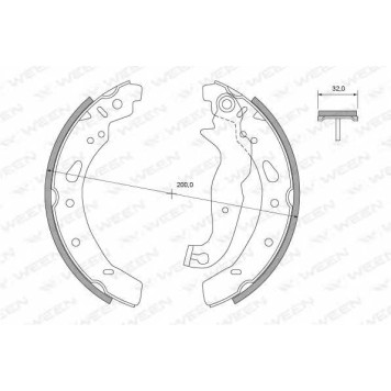 Комплект тормозных колодок для MAZDA 2(DE) <b>WEEN 152-2463</b>
