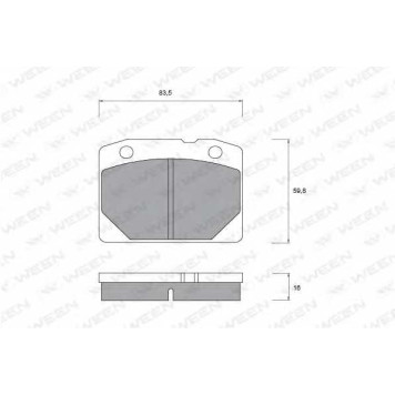 Колодки тормозные дисковые <b>WEEN 151-1103 / 20166</b>