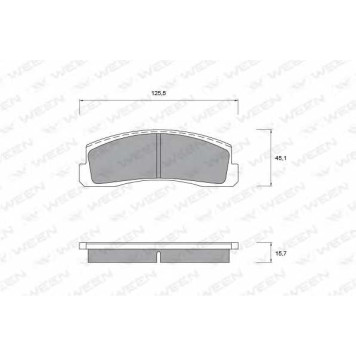 Колодки тормозные дисковые для CHEVROLET NIVA <b>WEEN 151-1105 / 20660</b>