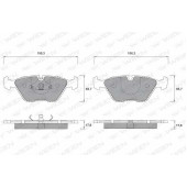 Колодки тормозные дисковые для BMW 3(E36,E46), 5(E28,E34), 7(E32), Z3(E36) <b>WEEN 151-1267 / 20968</b>
