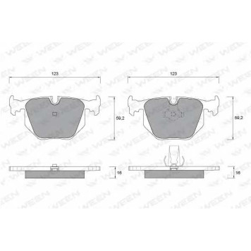 WEEN 1511202 - колодки тормозные дисковые