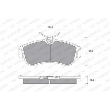 Колодки тормозные дисковые для NISSAN ALMERA(N16), PRIMERA(P10) <b>WEEN 151-2248 / 21546</b>