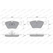 Колодки тормозные дисковые для BMW 3(E46), X3(E83), Z4(E85,E86) <b>WEEN 151-1266 / 21676</b>