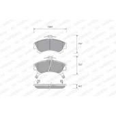 Колодки тормозные дисковые для MITSUBISHI CARISMA(DA#), COLT(Z2#A,Z3#A), SPACE STAR(DG#A) <b>WEEN 151-1711 / 21920</b>