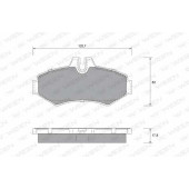 Колодки тормозные дисковые для MERCEDES G(W460, W463), SPRINTER(901, 902, 903, 904) / VW LT(2, 2DA, 2DB, 2DC, 2DD, 2DE, 2DF, 2DH, 2DK) <b>WEEN 151-1229 / 23021</b>