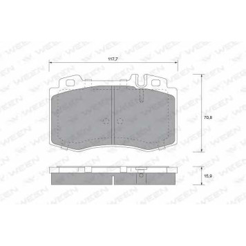 Колодки тормозные дисковые для MERCEDES M(W163), S(C215,W220), SL(R129) <b>WEEN 151-1304 / 23045</b>