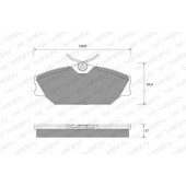 Колодки тормозные дисковые для RENAULT CLIO, LAGUNA, MEGANE, SAFRANE, SCENIC, THALIA <b>WEEN 151-1332 / 23172</b>