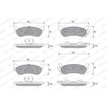WEEN 1511231 - колодки тормозные дисковые