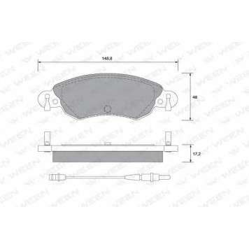 Колодки тормозные дисковые для CITROEN C5(DC#,RC#,RE#) <b>WEEN 151-1281 / 23276</b>