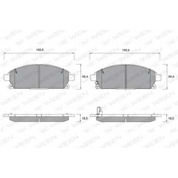 Колодки тормозные дисковые для NISSAN X-TRAIL(T30) <b>WEEN 151-2266 / 23420</b>