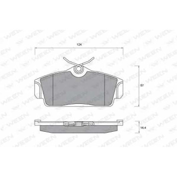 Колодки тормозные дисковые для NISSAN ALMERA(N16), PRIMERA(P11,W10,WP11) <b>WEEN 151-2167 / 23463</b>