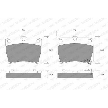 WEEN 1511432 - колодки тормозные дисковые
