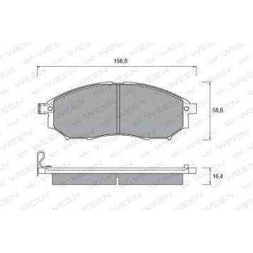 Колодки тормозные дисковые для NISSAN CEDRIC(Y34), CIMA, GLORIA(Y34), MURANO(Z50,Z51), NAVARA(D40), PATHFINDER(R51) / RENAULT KOLEOS(HY#) <b>WEEN 151-2354 / 23698</b>
