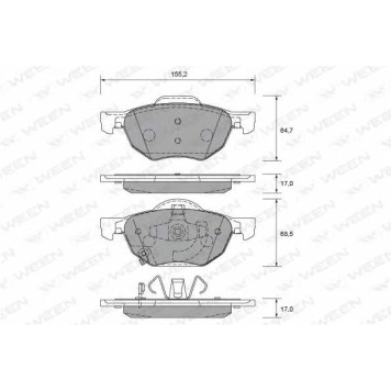 WEEN 1512318 - колодки тормозные дисковые