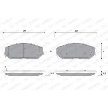 WEEN 1511172 - колодки тормозные дисковые