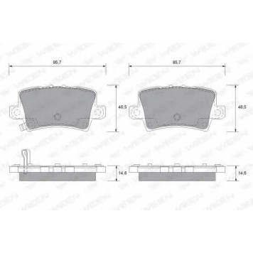 Колодки тормозные дисковые для HONDA CIVIC(FK,FN) <b>WEEN 151-2139 / 24086</b>