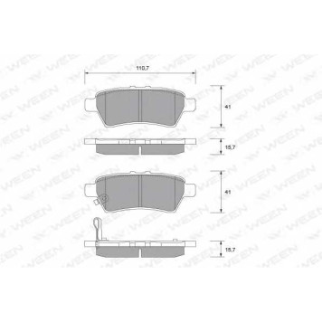 Колодки тормозные дисковые для NISSAN NAVARA(D40), PATHFINDER(R51) <b>WEEN 151-2106 / 24240</b>