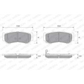 Колодки тормозные дисковые для HYUNDAI H-1, SANTA FE(CM) <b>WEEN 151-1187 / 24488</b>