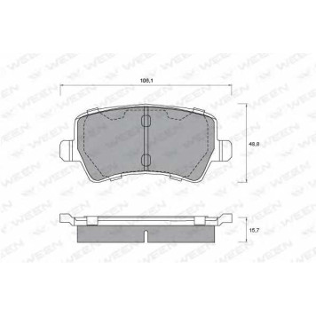 Колодки тормозные дисковые для FORD GALAXY(WA6), S-MAX(WA6) / VOLVO S60, S80(AS), V70(BW,SW), XC60, XC70 <b>WEEN 151-1211 / 24496</b>