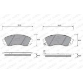 Колодки тормозные дисковые для HYUNDAI H-1 Travel(TQ), H-1(TQ) / KIA CARNIVAL / GRAND CARNIVAL(VQ) <b>WEEN 151-2584 / 24597</b>