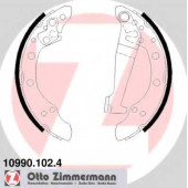 Комплект тормозных колодок для AUDI 100, 80, 90, COUPE / VW PASSAT, SANTANA <b>ZIMMERMANN 10990.102.4</b>
