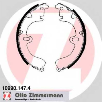 Комплект тормозных колодок для TOYOTA CAMRY, CARINA E, CARINA, CELICA, COROLLA <b>ZIMMERMANN 10990.147.4</b>