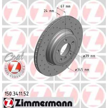 Тормозной диск ZIMMERMANN 150.3411.52