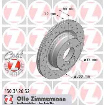 Тормозной диск ZIMMERMANN 150.3426.52