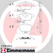 Колодки тормозные дисковые для AUDI A6(4B2,4B5,C5) <b>ZIMMERMANN 21938.200.2 / 20676</b>