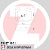 Колодки тормозные дисковые для MERCEDES M(W163) <b>ZIMMERMANN 23157.160.1 / 23157</b>