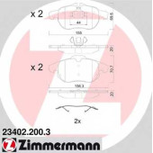 Колодки тормозные дисковые для FIAT CROMA(194) / OPEL ASTRA(L08,L35,L48), SIGNUM, VECTRA, ZAFIRA(A05) / SAAB 9-3(YS3F), 9-3X <b>ZIMMERMANN 23402.200.3 / 23402</b>