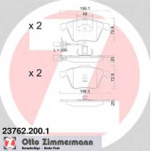 Колодки тормозные дисковые для AUDI A4(8E5,B6), A6(4B2,4B5,C5), ALLROAD(4BH,C5) <b>ZIMMERMANN 23762.200.1 / 23762</b>