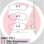 Колодки тормозные дисковые для HYUNDAI ELANTRA(XD), MATRIX(FC) / KIA CERATO(LD) <b>ZIMMERMANN 24031.175.1 / 24031</b>