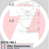 Колодки тормозные дисковые для BMW X5(E70,F15,F85), X6(E71,E72,F16,F86) <b>ZIMMERMANN 24170.195.1 / 24170</b>