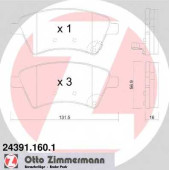 Колодки тормозные дисковые для FIAT SEDICI(FY#) / SUZUKI SX4(EY,GY) <b>ZIMMERMANN 24391.160.1 / 24391</b>