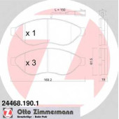Колодки тормозные дисковые для CITROEN JUMPER / FIAT DUCATO(250,290) / PEUGEOT BOXER <b>ZIMMERMANN 24468.190.1 / 24468</b>