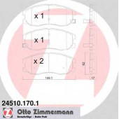 Колодки тормозные дисковые для CHEVROLET CAPTIVA(C100,C140) / OPEL ANTARA <b>ZIMMERMANN 24510.170.1 / 24510</b>