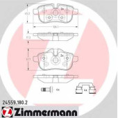 Колодки тормозные дисковые для BMW Z4(E89) <b>ZIMMERMANN 24559.180.2 / 24557</b>