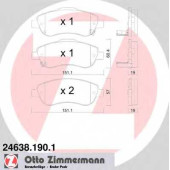 Колодки тормозные дисковые для HONDA CR(RE) <b>ZIMMERMANN 24638.190.1 / 24638</b>