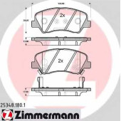 Колодки тормозные дисковые для HYUNDAI ACCENT(RB) / KIA RIO(UB) <b>ZIMMERMANN 25348.180.1 / 25348</b>