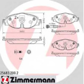 Колодки тормозные дисковые для AUDI A3, TT / SKODA OCTAVIA, SUPERB / VW GOLF SPORTSVAN, GOLF, PASSAT, TIGUAN, TOURAN <b>ZIMMERMANN 25683.200.2 / 25683</b>