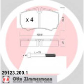 Колодки тормозные дисковые <b>ZIMMERMANN 29123.200.1 / 29123</b>