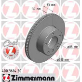 Тормозной диск ZIMMERMANN 400.3614.20