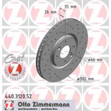 Тормозной диск ZIMMERMANN 440.3120.52