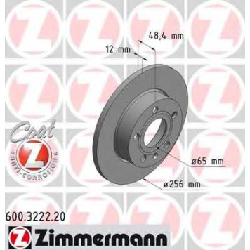 Тормозной диск ZIMMERMANN 600.3222.20